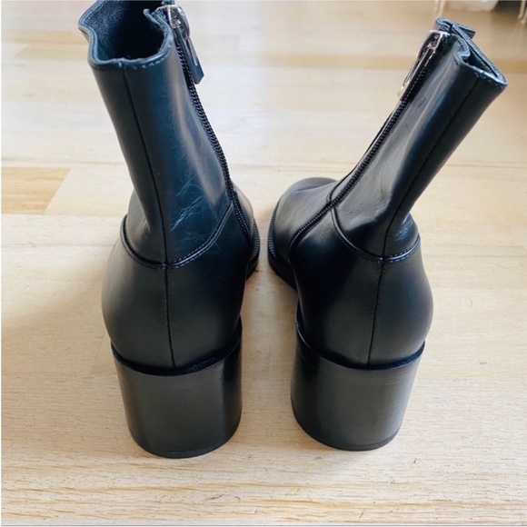 Via Spiga genuine Leather ankle booties with block heel NEW - Picture 5 of 6